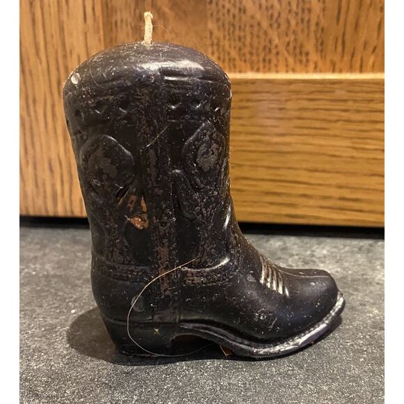 Vintage Mcgee’s Cowboy Boot Western Candle RARE Brown - Picture 4 of 7